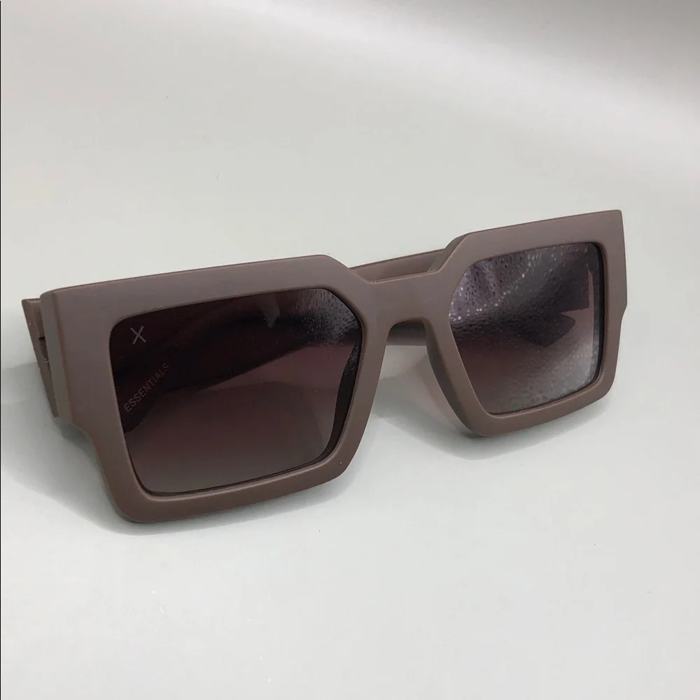 Dime Optics Sunset Sunglasse Square Gradeint Lens Sharp Cat Eye Frame Brown